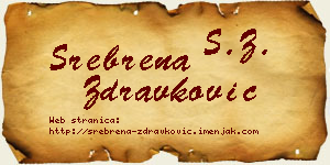 Srebrena Zdravković vizit kartica